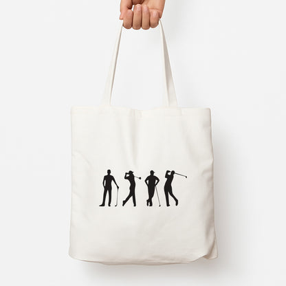 Golf Silhouettes Tote Bag