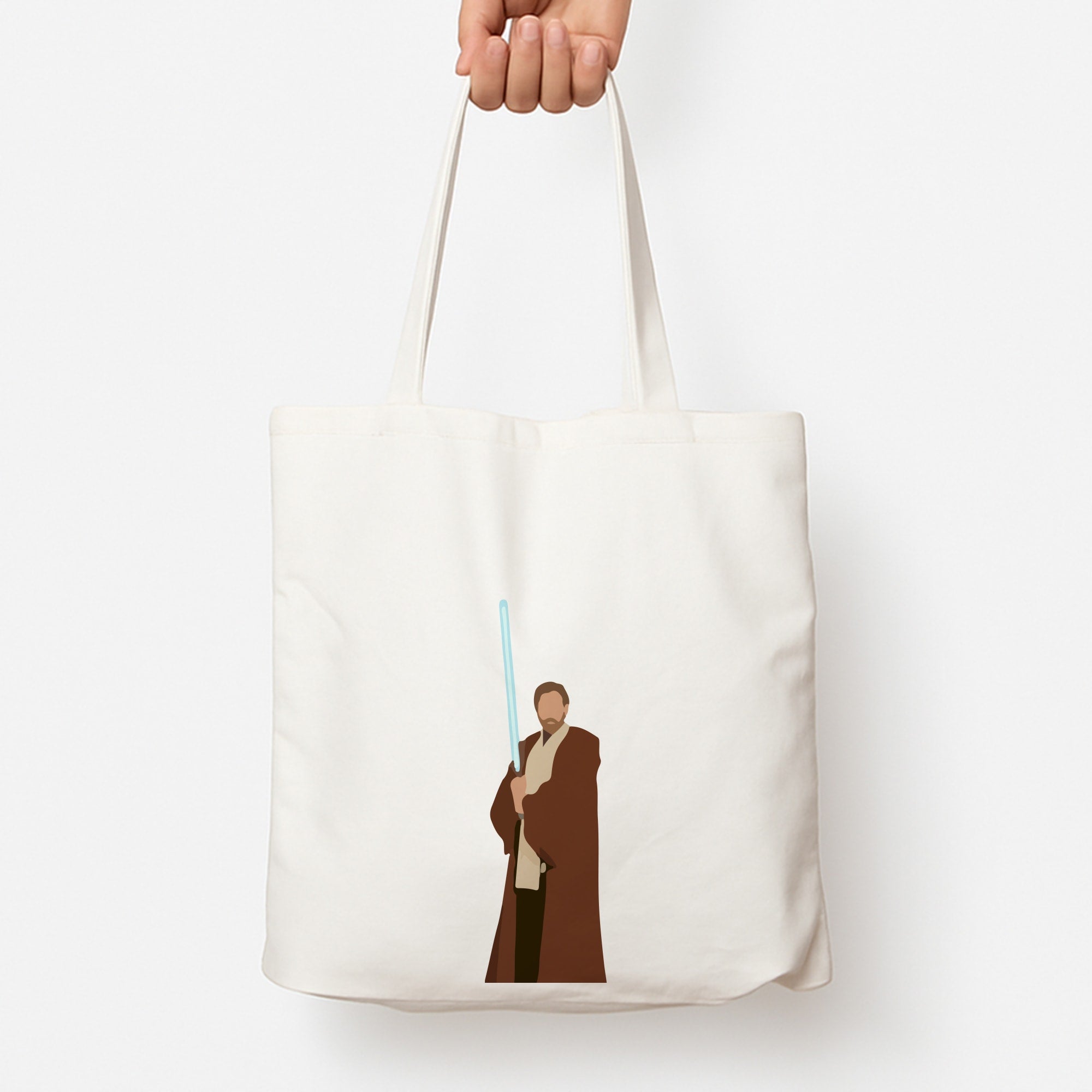 Kenobi Blue Lightsaber Tote Bag