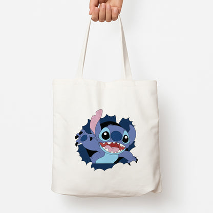 Torn Blue Alien Tote Bag