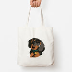 Black & brown - Dachshunds Tote Bag