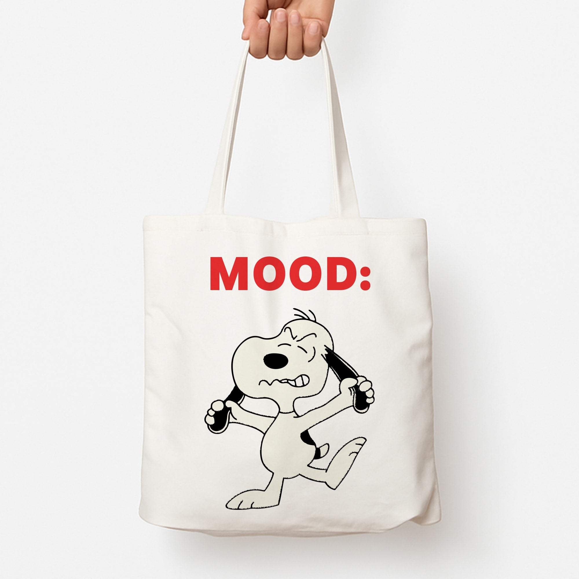 Mood Cartoon Beagle  Tote Bag