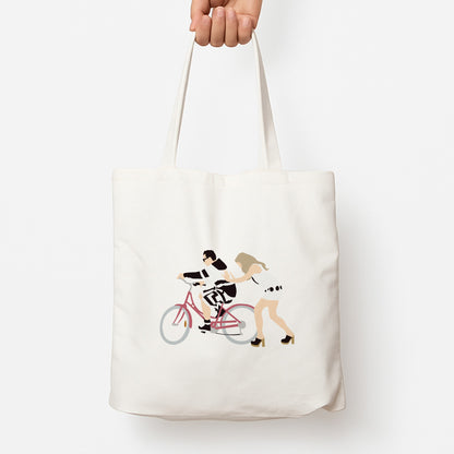 David Riding A Bike Tote Bag