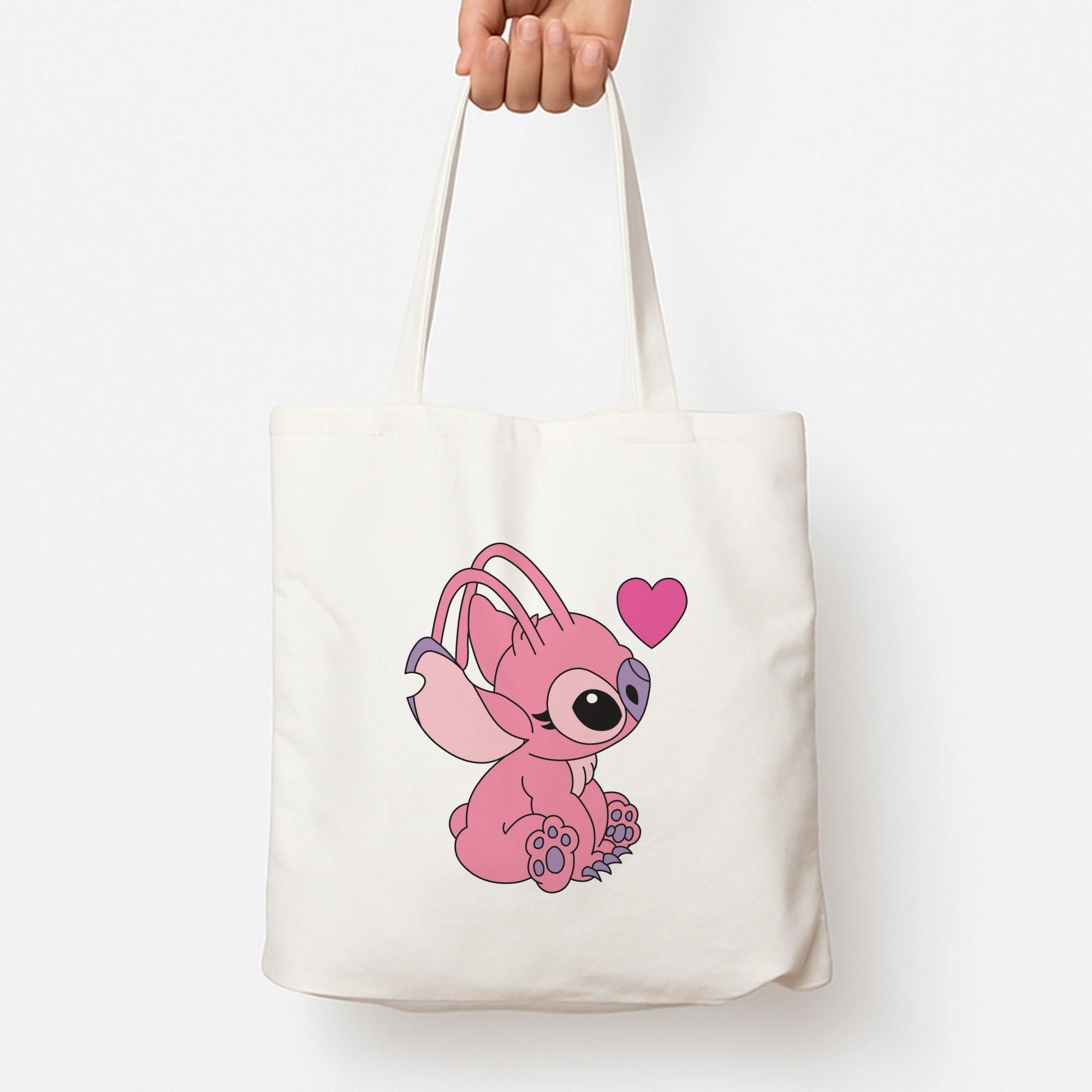 Love Heart Pattern - Pink Alien Tote Bag