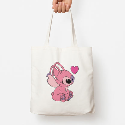 Love Heart Pattern - Pink Alien Tote Bag