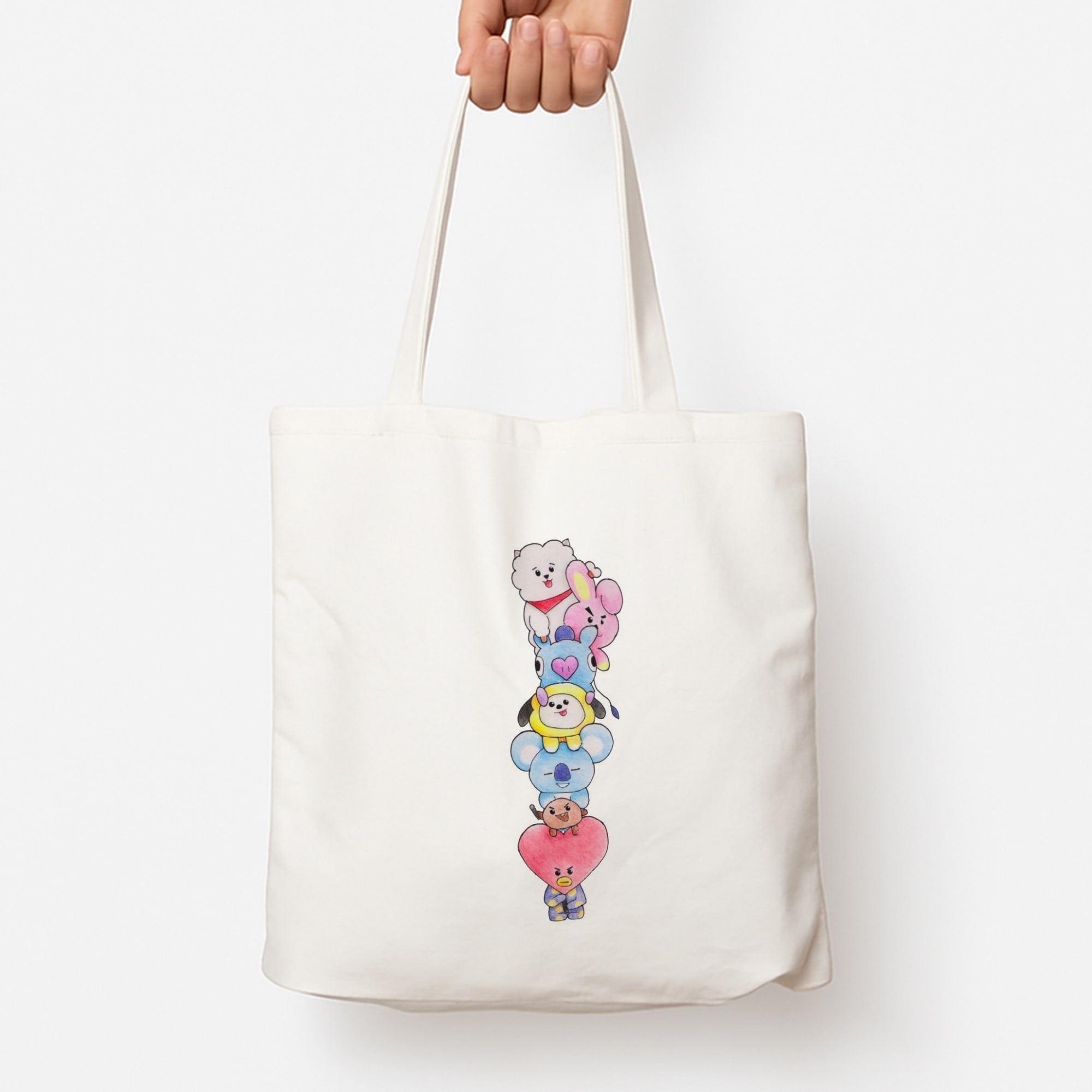 K-Pop Band BT21 Drawing Tote Bag