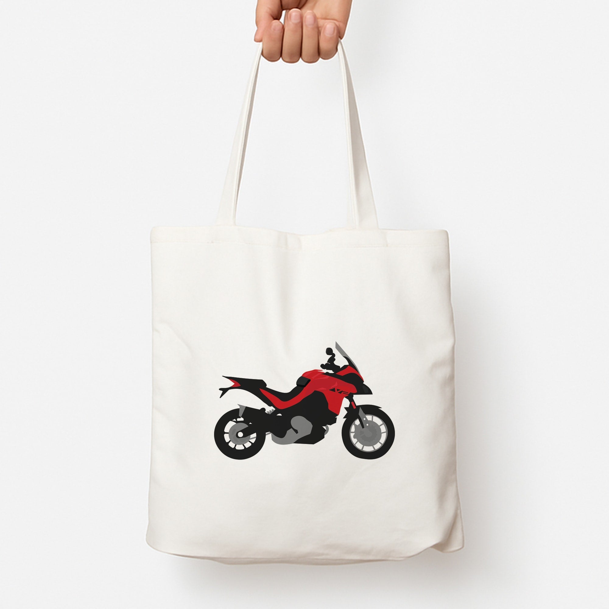 Red Motorbike - Motorbike Tote Bag