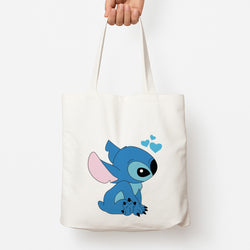 Blue Hearts Alien Blue Valentine's Tote Bag