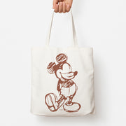 Sketched Mouse Outline Beige  Tote Bag 1