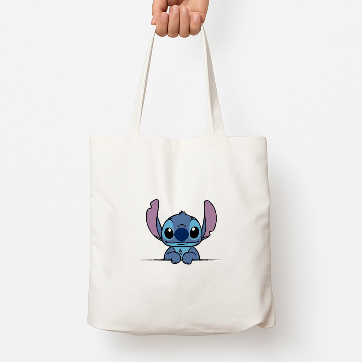 Alien Blue Leaning Tote Bag