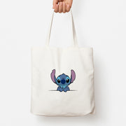 Alien Blue Leaning Tote Bag 1