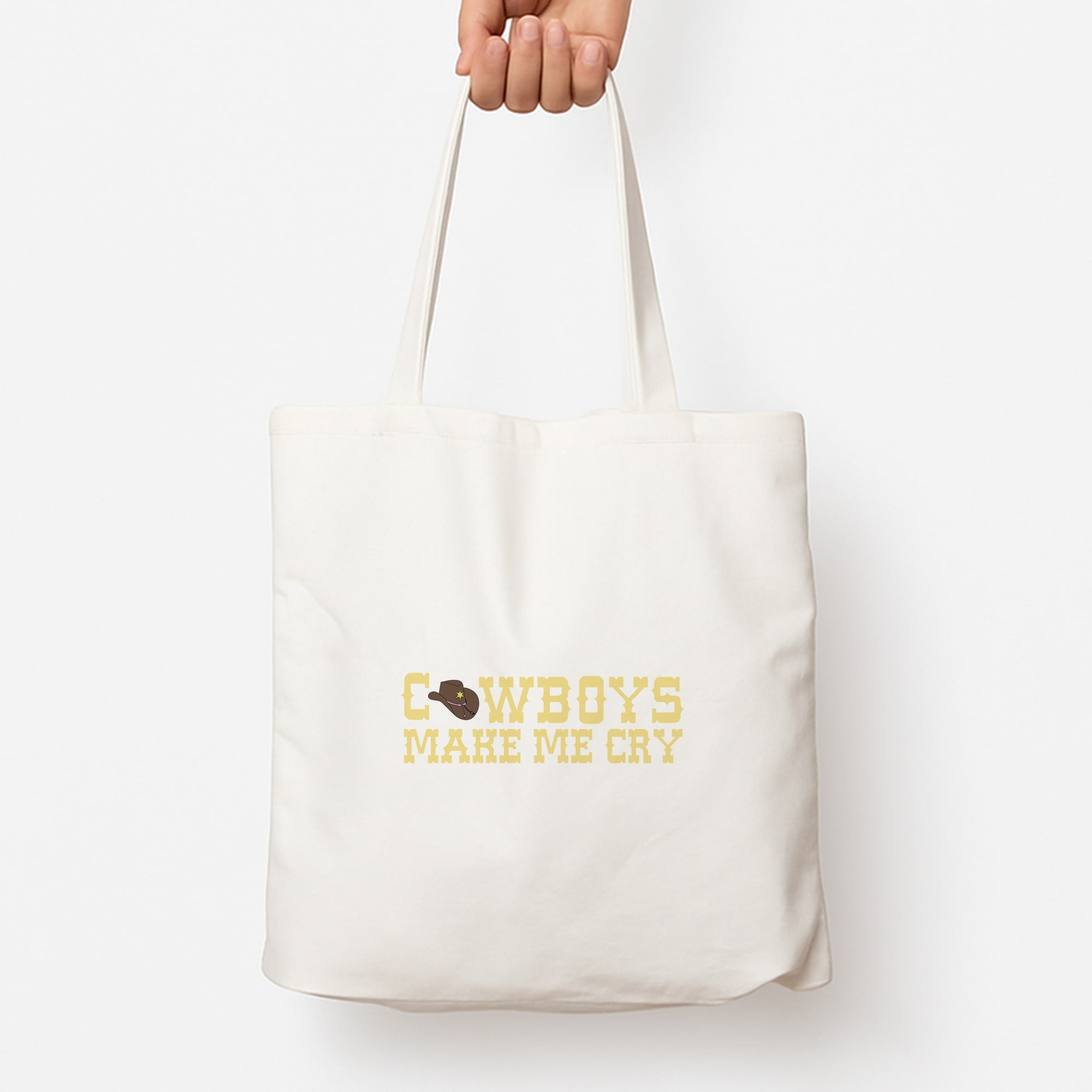 Cowboys Make Me Cry - Post Tote Bag