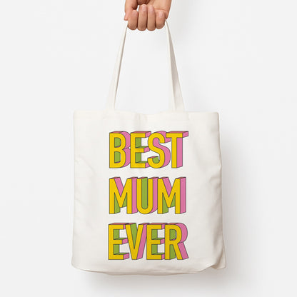 Geometric Best Mum Ever Tote Bag