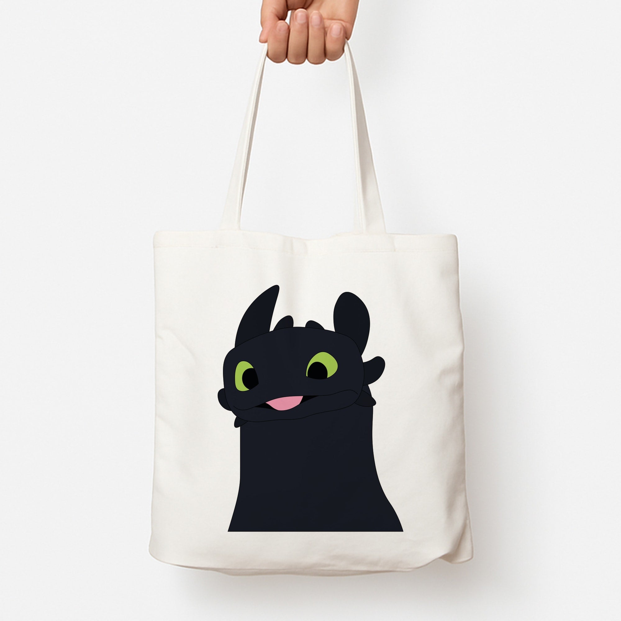 Black Fury Dragon Tote Bag