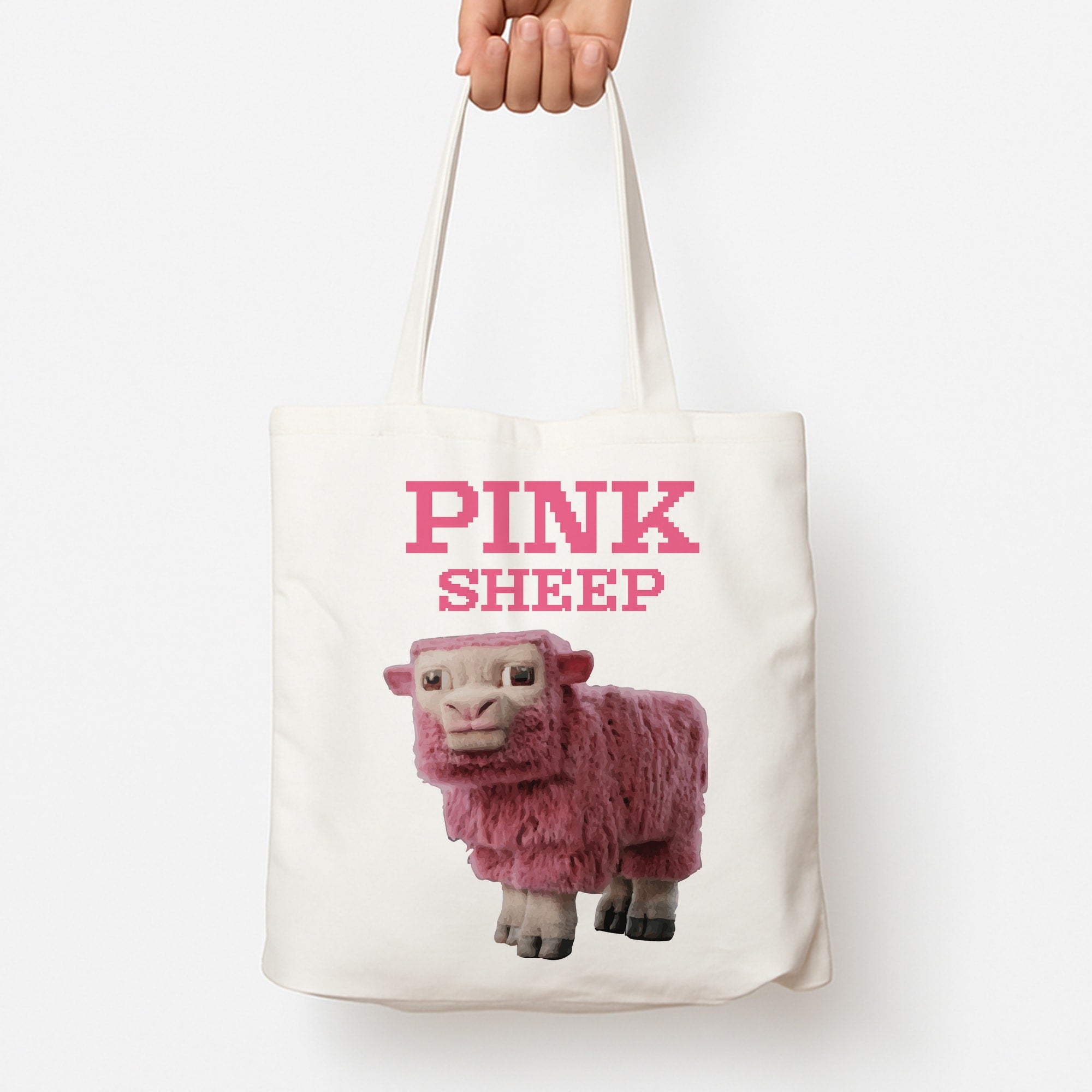 Pink Sheep Tote Bag