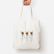 Dancing Pumpkin Skeletons Tote Bag 1