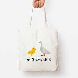 Homies Chick And Duck Tote Bag