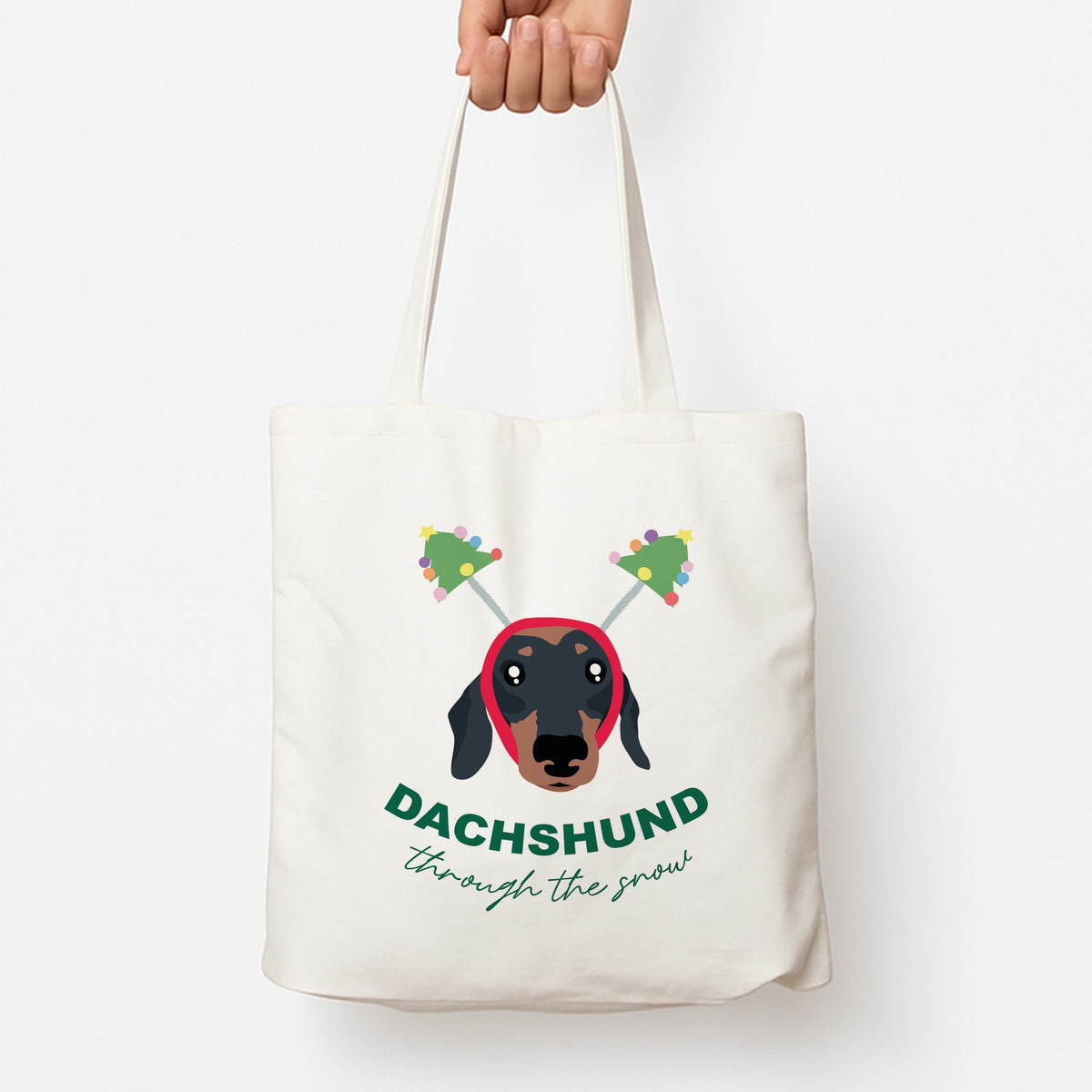 Dachshund Through The Snow Tote Bag