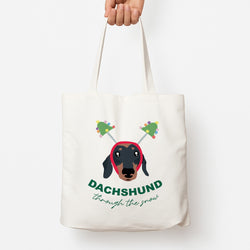 Dachshund Through The Snow Tote Bag