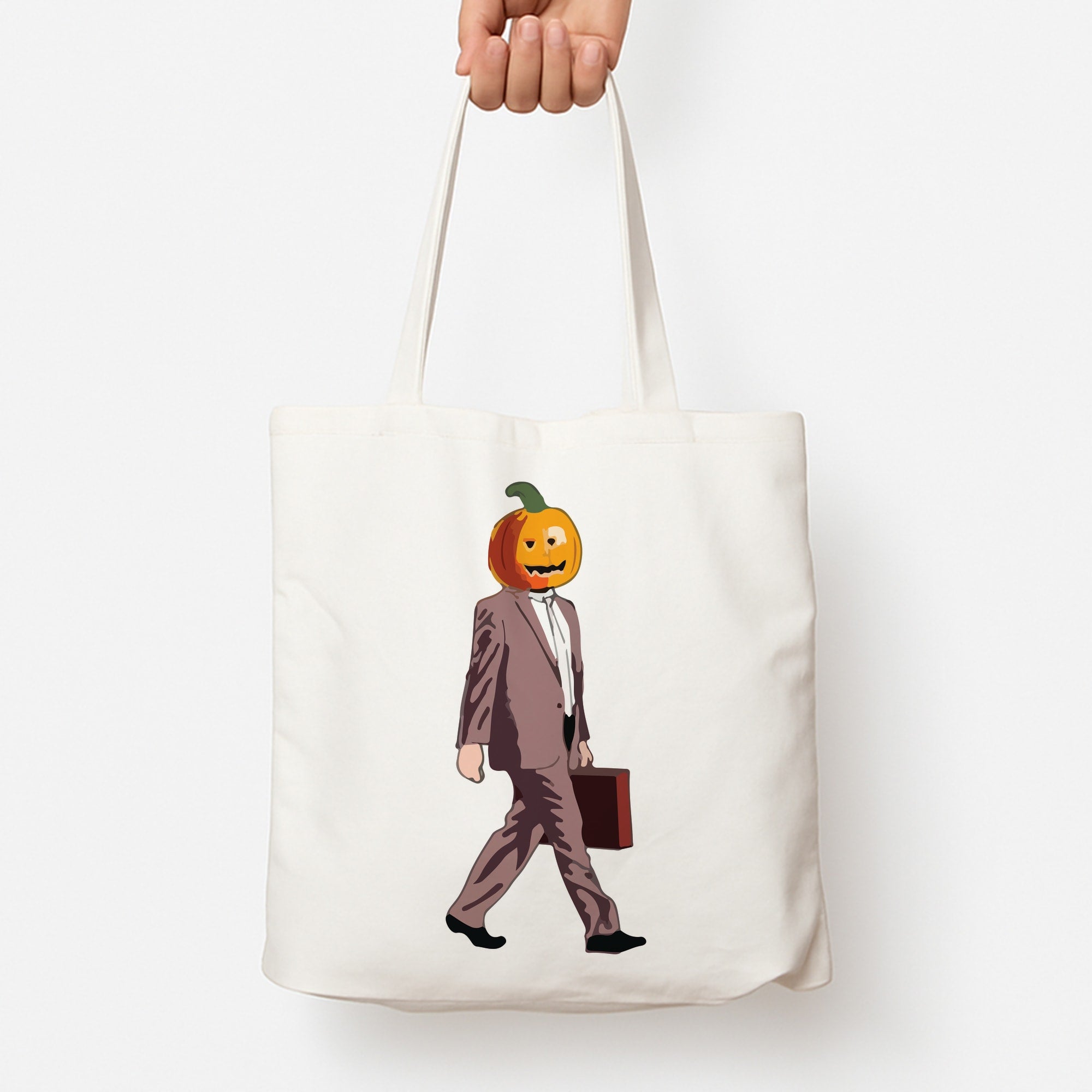 Dwight Pumpkin Head Tote Bag