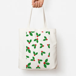 Holly - Christmas Patterns Tote Bag