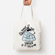 Puffer Jacket Beagle Tote Bag 1