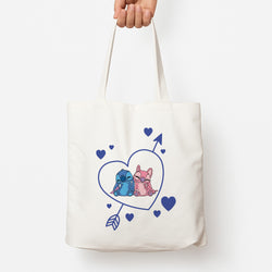 Arrow Heart - Pink Alien Tote Bag