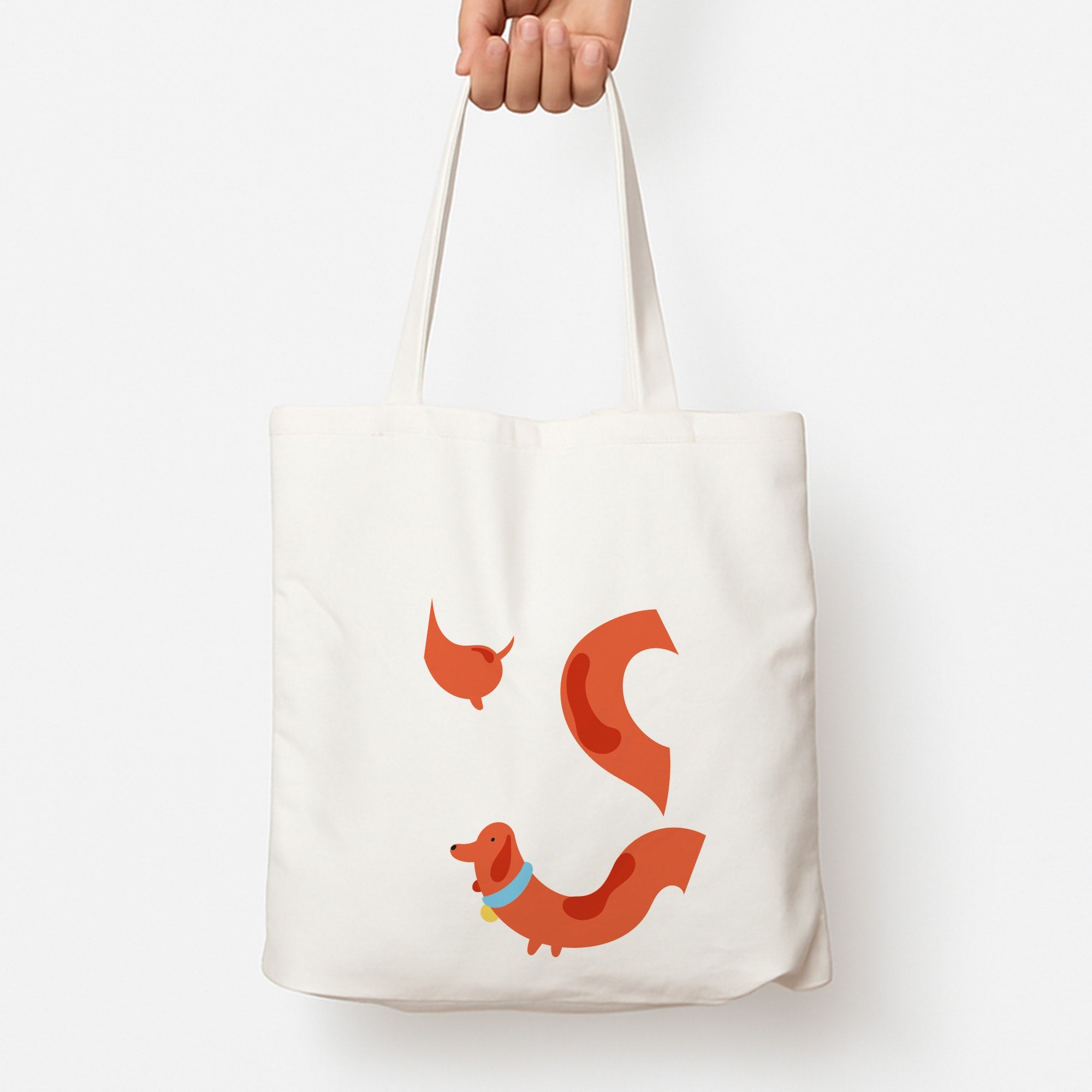 Sausage dog wrapped round - Dachshunds Tote Bag