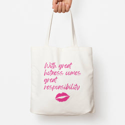 With Great Hotness  Tote Bag