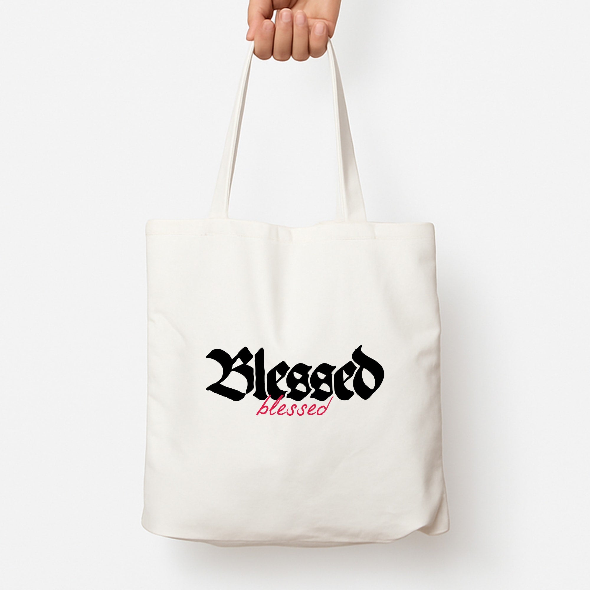 Glitter Blessed Tote Bag