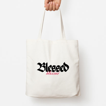 Glitter Blessed Tote Bag
