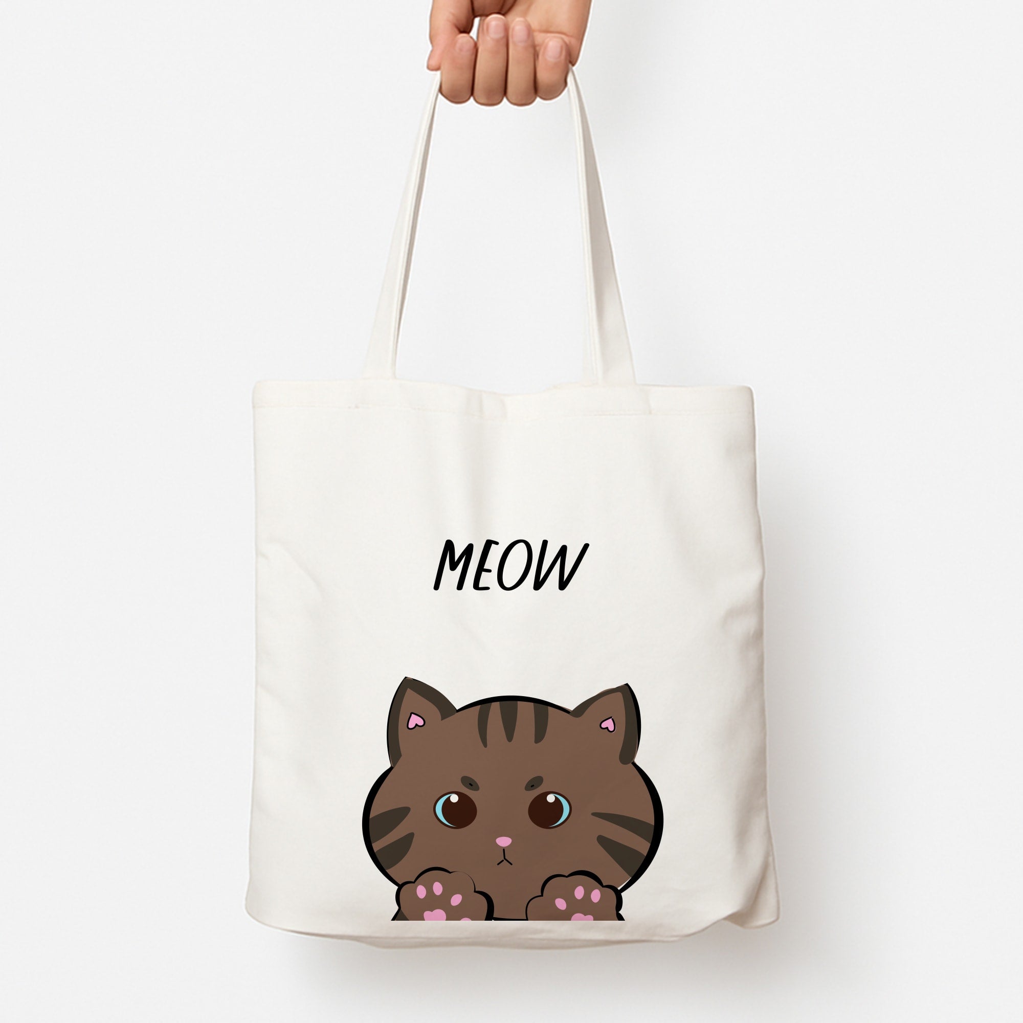 Meow Purple - Cats Tote Bag