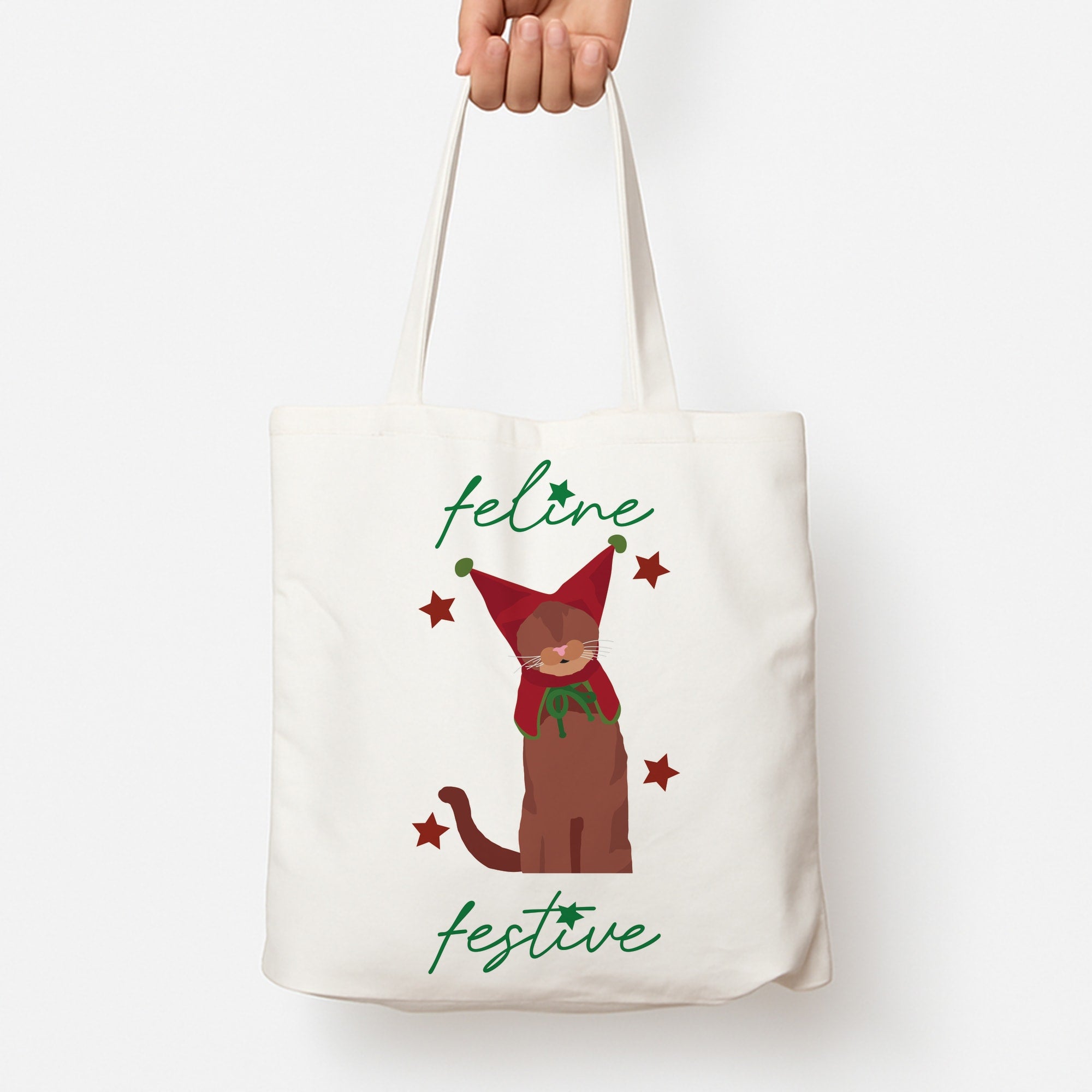 Feline Festive  Tote Bag