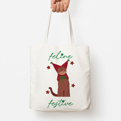 Feline Festive  Tote Bag