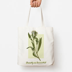 Beauty Is Immortal Press Flower Tote Bag