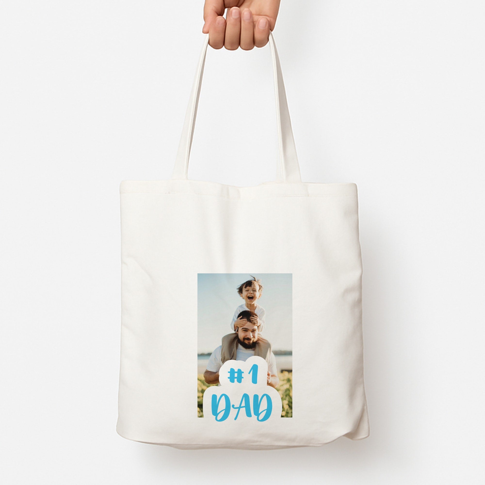 Hashtag 1 Dad - Personalised Father's Day Tote Bag