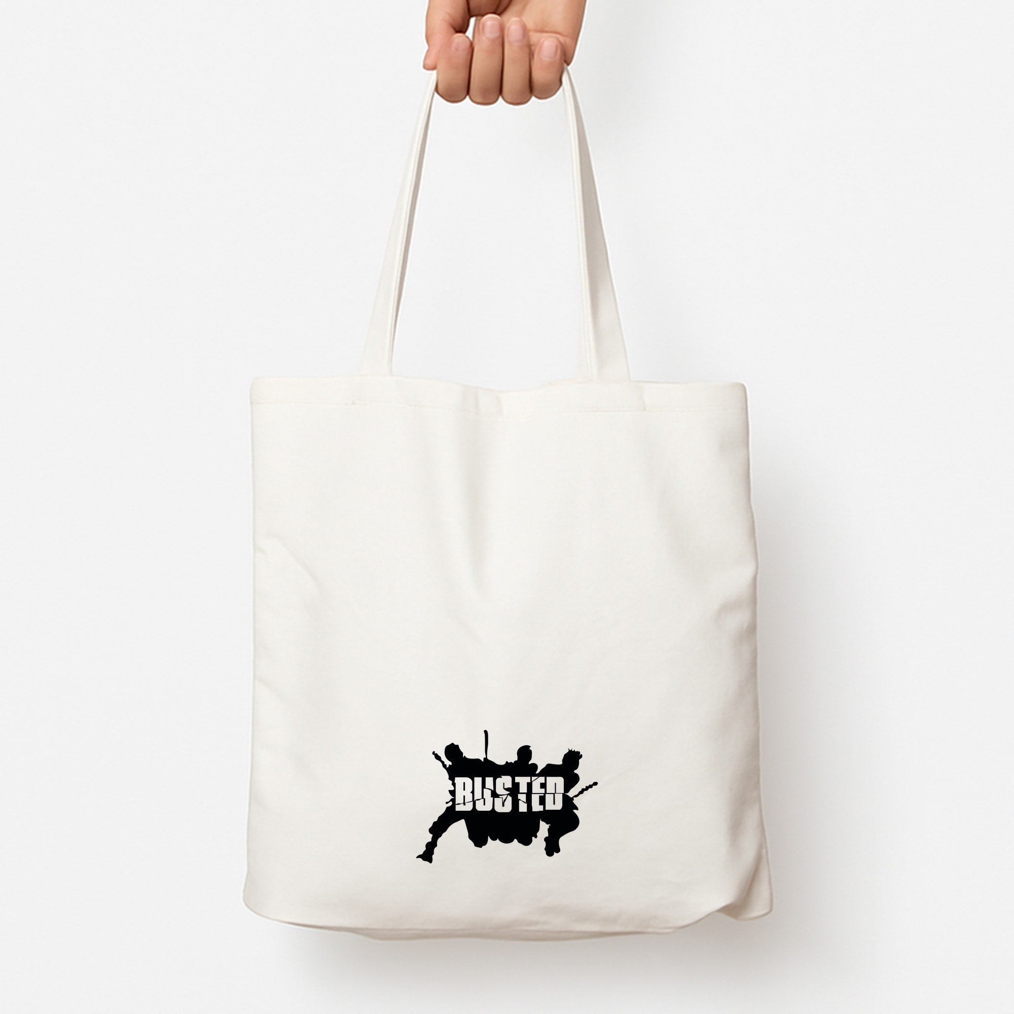 Splatter Text - Bust Band Tote Bag