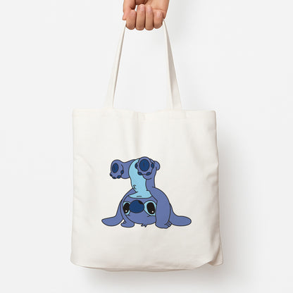 Cute Blue Alien Handstand Tote Bag