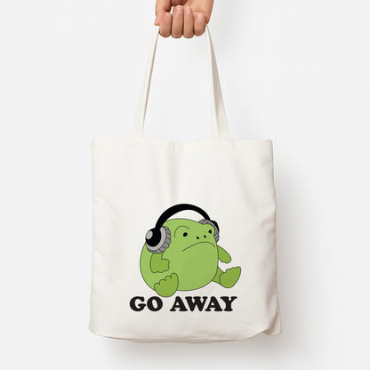 Go Away Grumpy Frog  Tote Bag