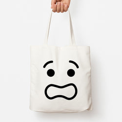 Brick Face Worried Tote Bag