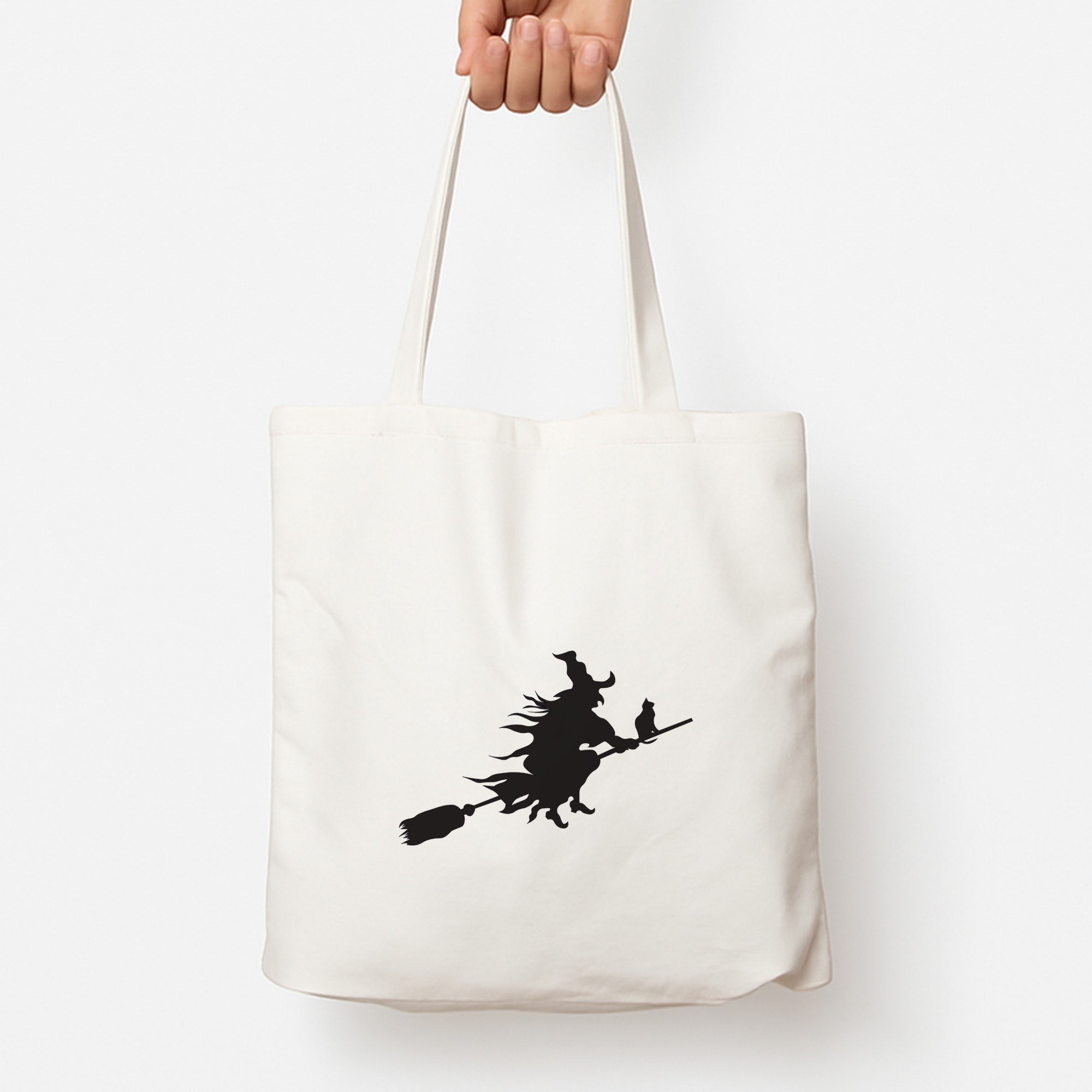Witch And Cat - Halloween Tote Bag