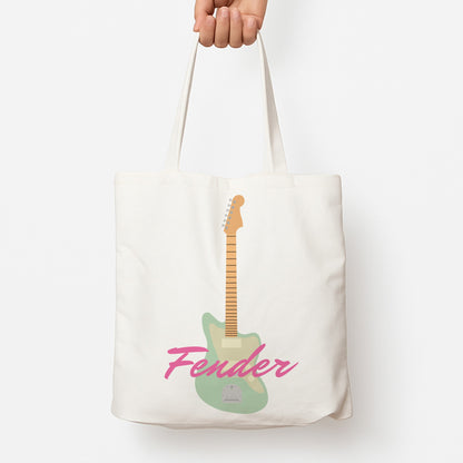 Blue Guitar Fender Tote Bag