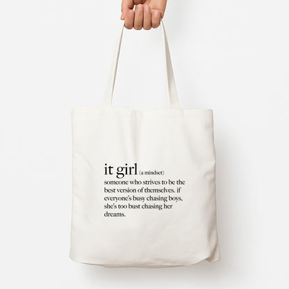 It Girl - Clean Girl Aesthetic Tote Bag