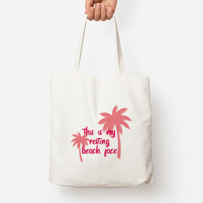 This Is My Resting Beach Face - Summer Quotes Tote Bag