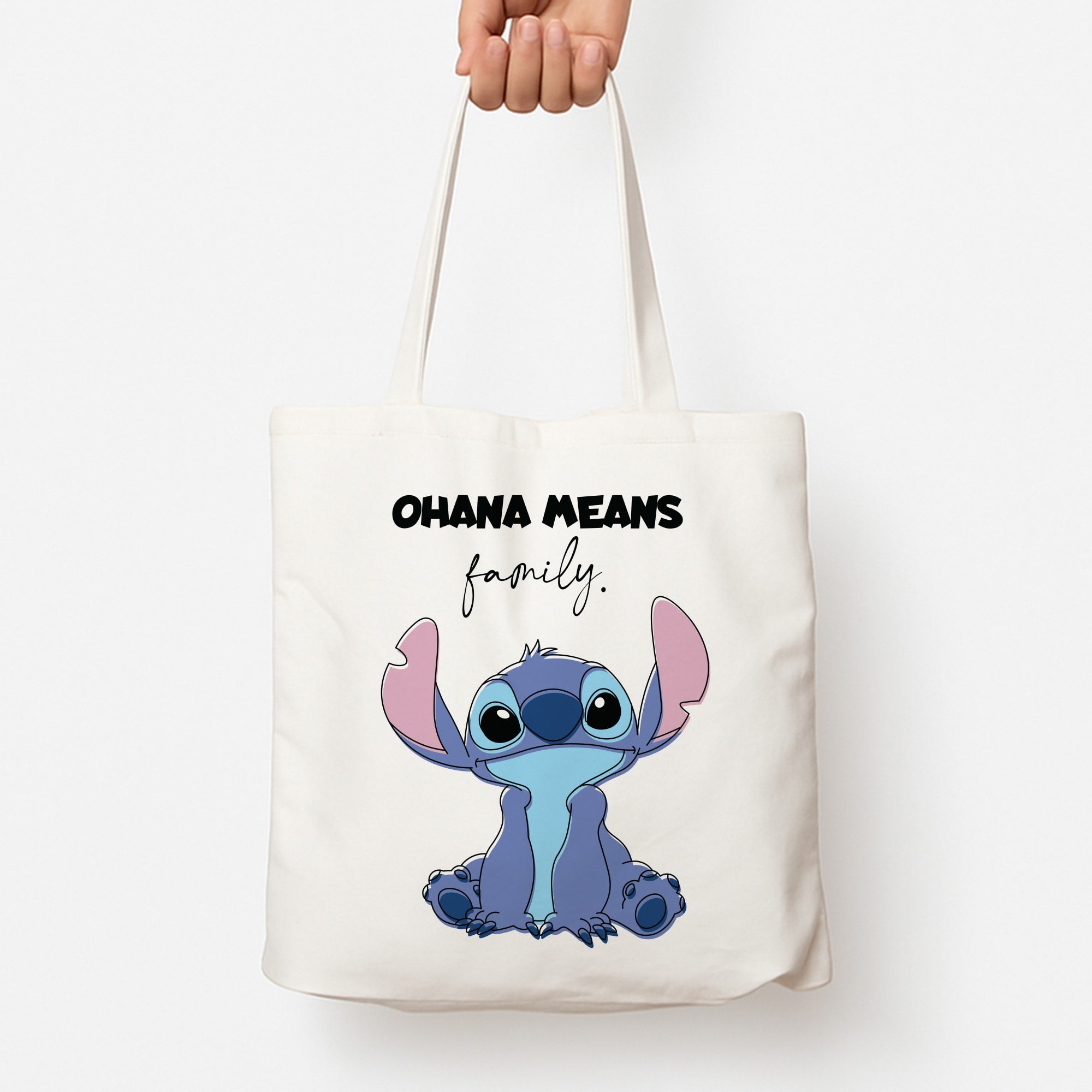 Ohana Means Family Pink Tote Bag