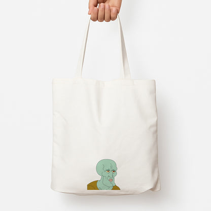 Muscly Squidward Tote Bag
