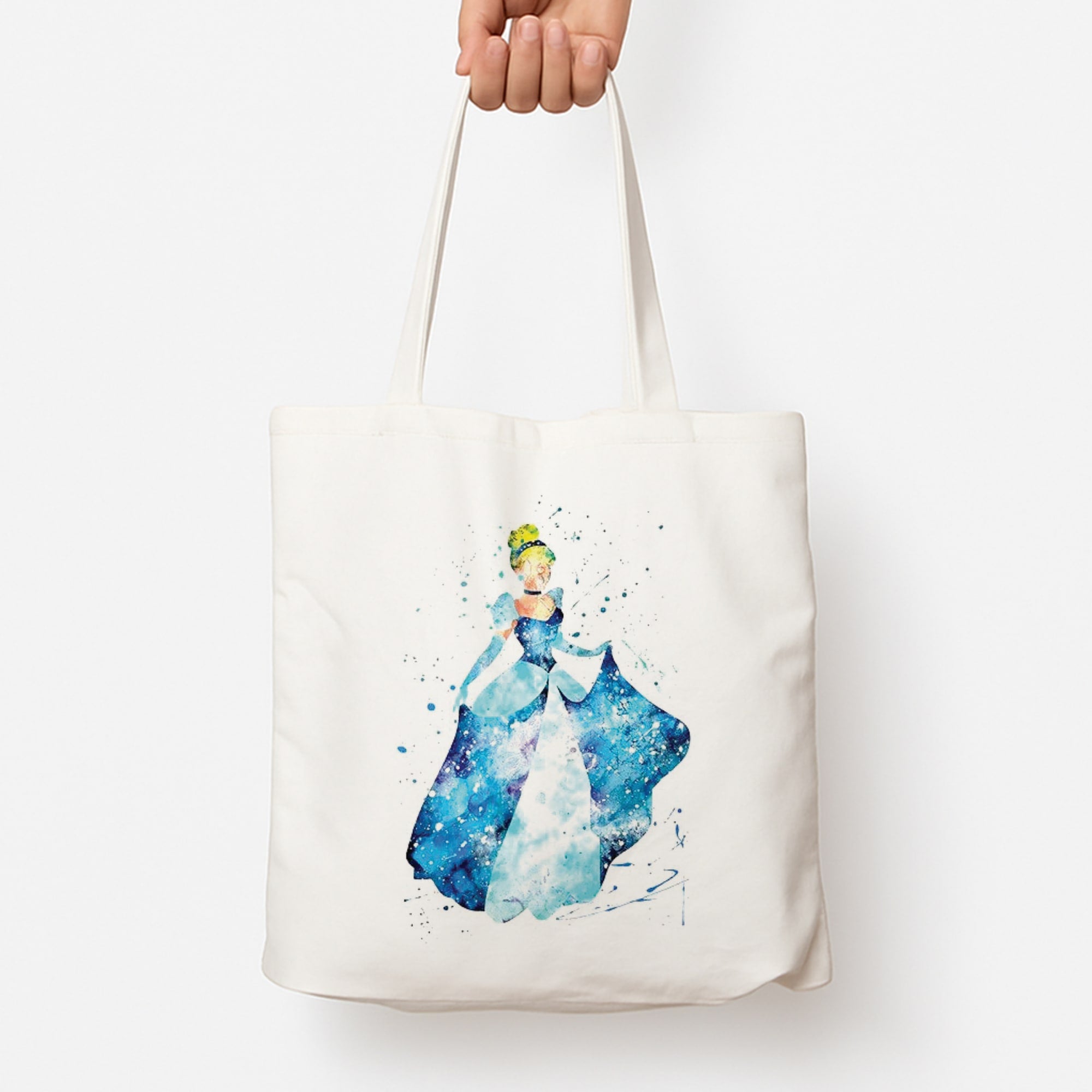 Watercolour Cinderella Fairytale Tote Bag