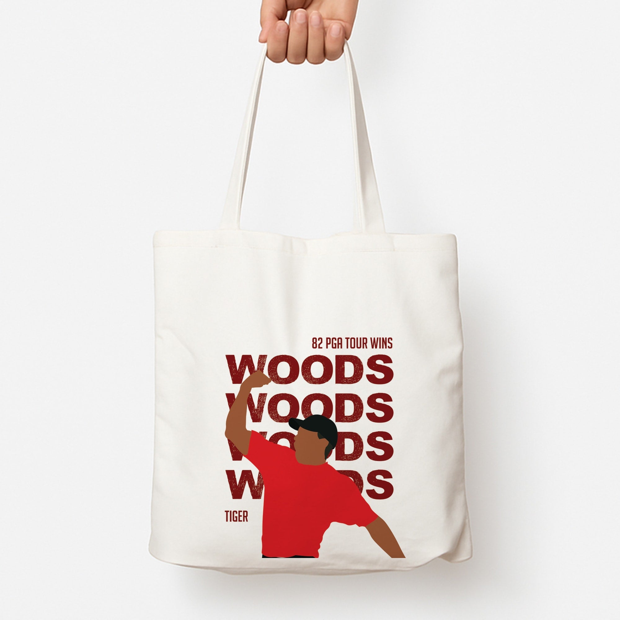 Woods Dark Red Tote Bag