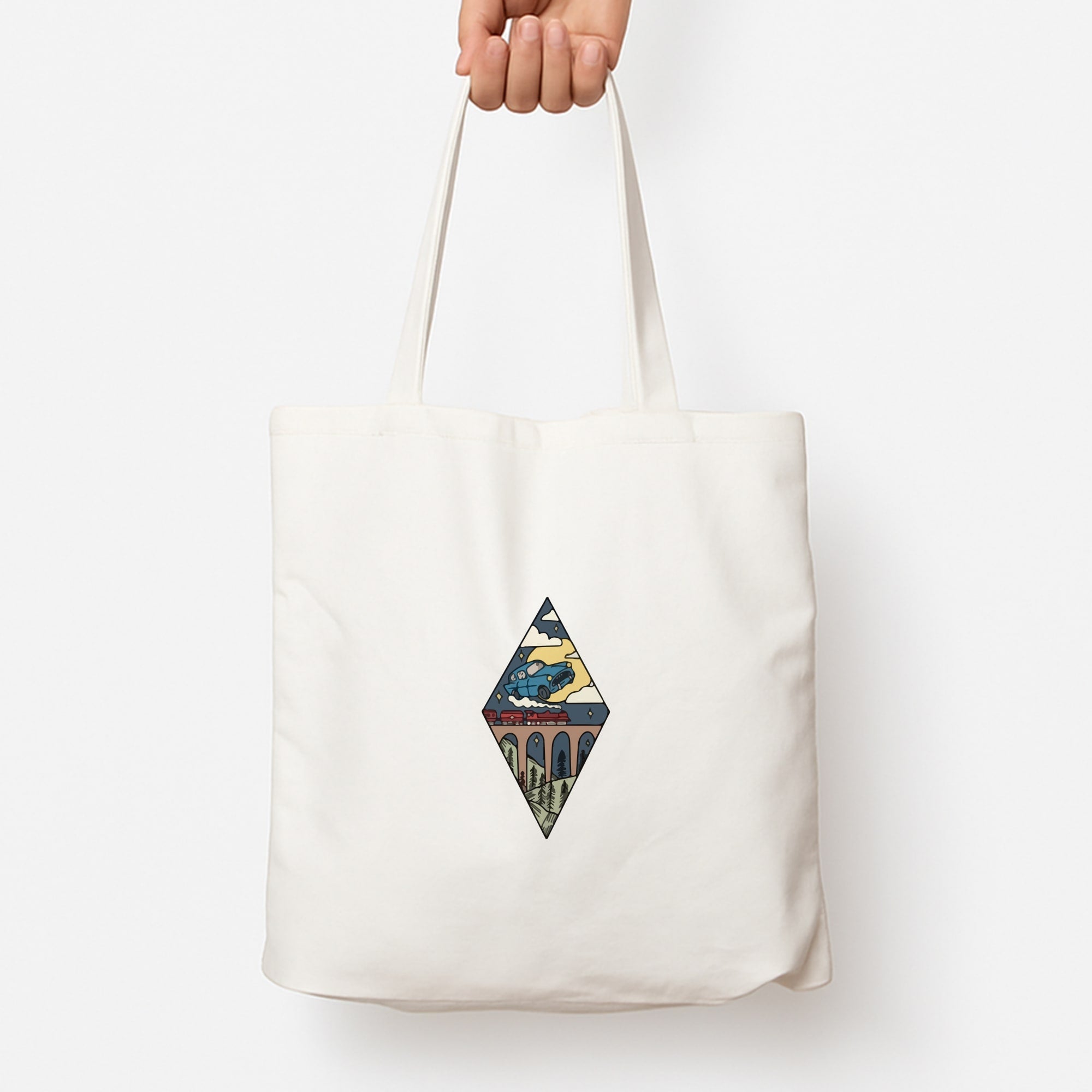 Flying Car Tote Bag