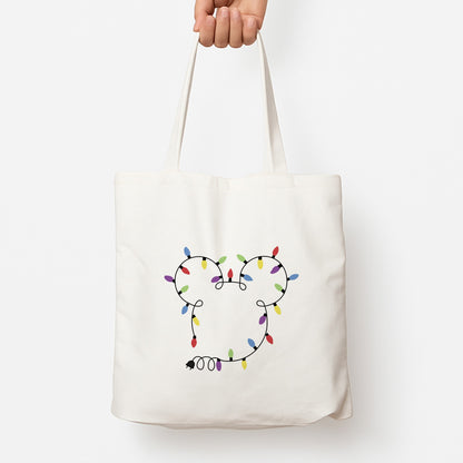 Mouse Christmas Lights Christmas Tote Bag