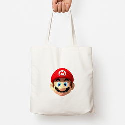 Mario Face - Mario Tote Bag